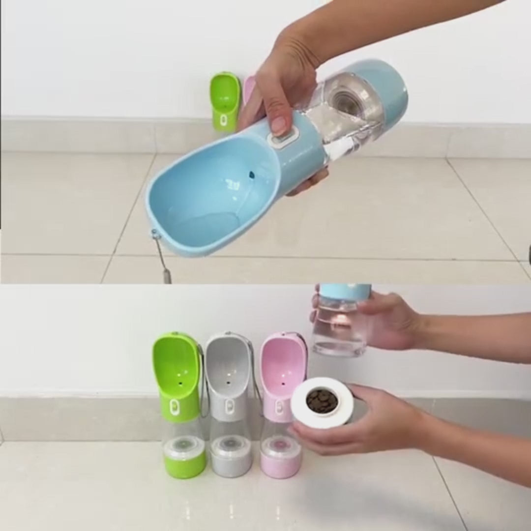 Premium Portable Travel Pet Water Bottle & Drinking Bowl - Rovergo Pets